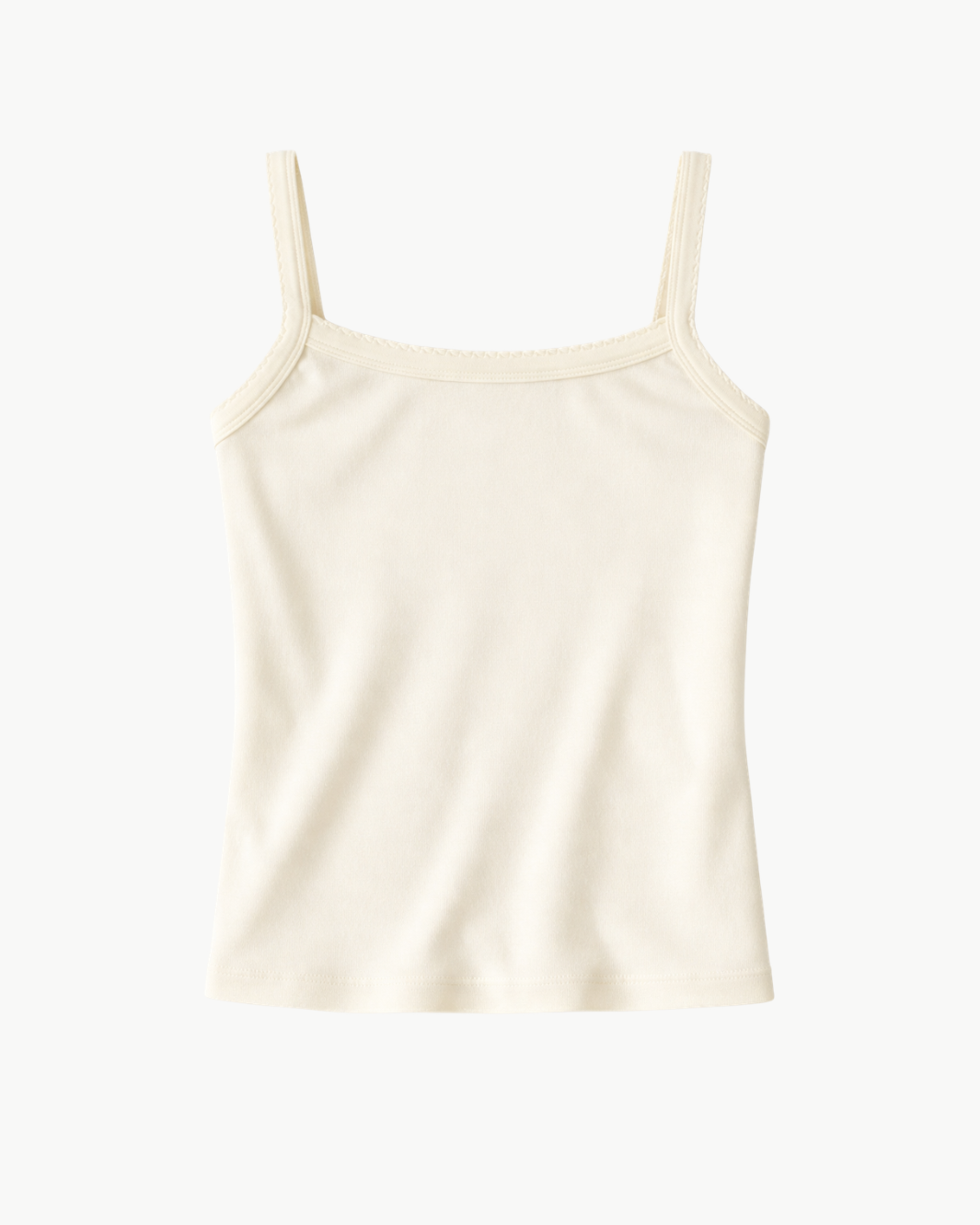 THE BABY RIB SCALLOP TANK by DONNI. - Romi Boutique