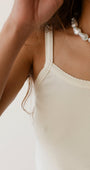 THE BABY RIB SCALLOP TANK by DONNI. - Romi Boutique