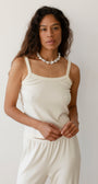 THE BABY RIB SCALLOP TANK by DONNI. - Romi Boutique