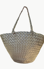 EGOLA LEATHER TOTE IN PEWTER by Dragon Diffusion - Romi Boutique