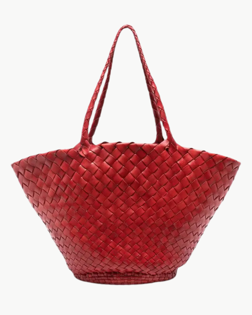EGOLA LEATHER TOTE IN RED by Dragon Diffusion - Romi Boutique