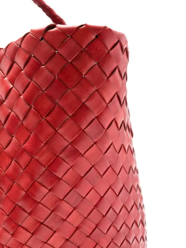 EGOLA LEATHER TOTE IN RED by Dragon Diffusion - Romi Boutique