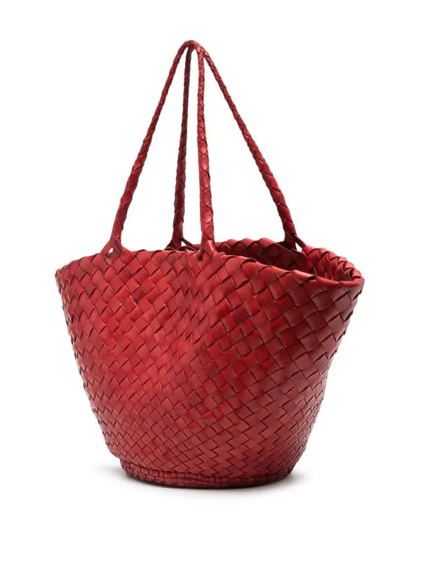 EGOLA LEATHER TOTE IN RED by Dragon Diffusion - Romi Boutique
