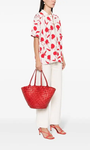 EGOLA LEATHER TOTE IN RED by Dragon Diffusion - Romi Boutique