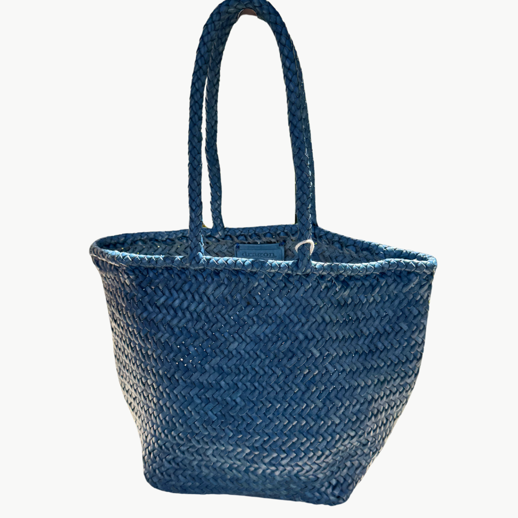GRACE BASKET SMALL IN STEEL BLUE by Dragon Diffusion - Romi Boutique