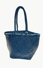 GRACE BASKET SMALL IN STEEL BLUE by Dragon Diffusion - Romi Boutique
