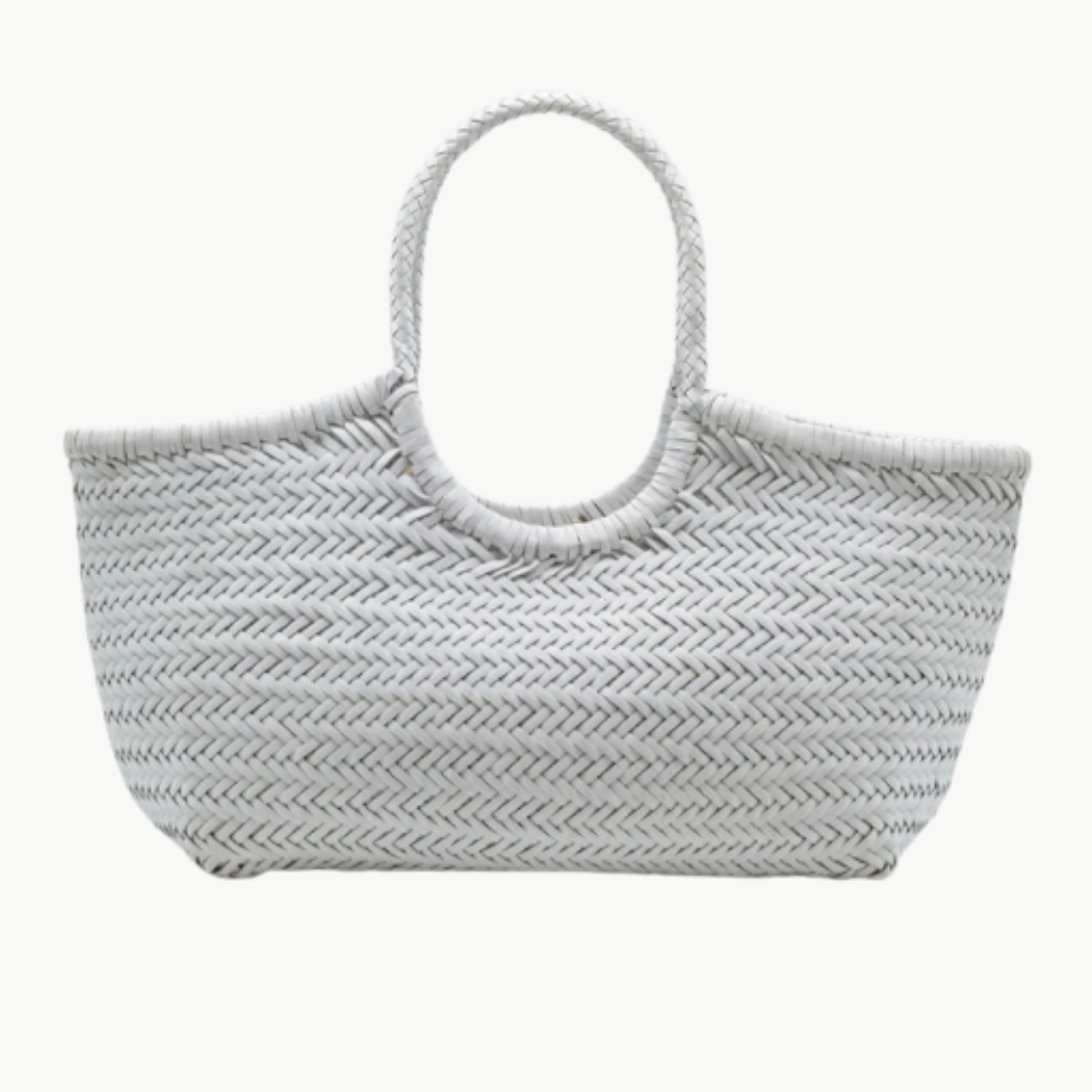 NANTUCKET BASKET BIG IN WHITE - Romi Boutique