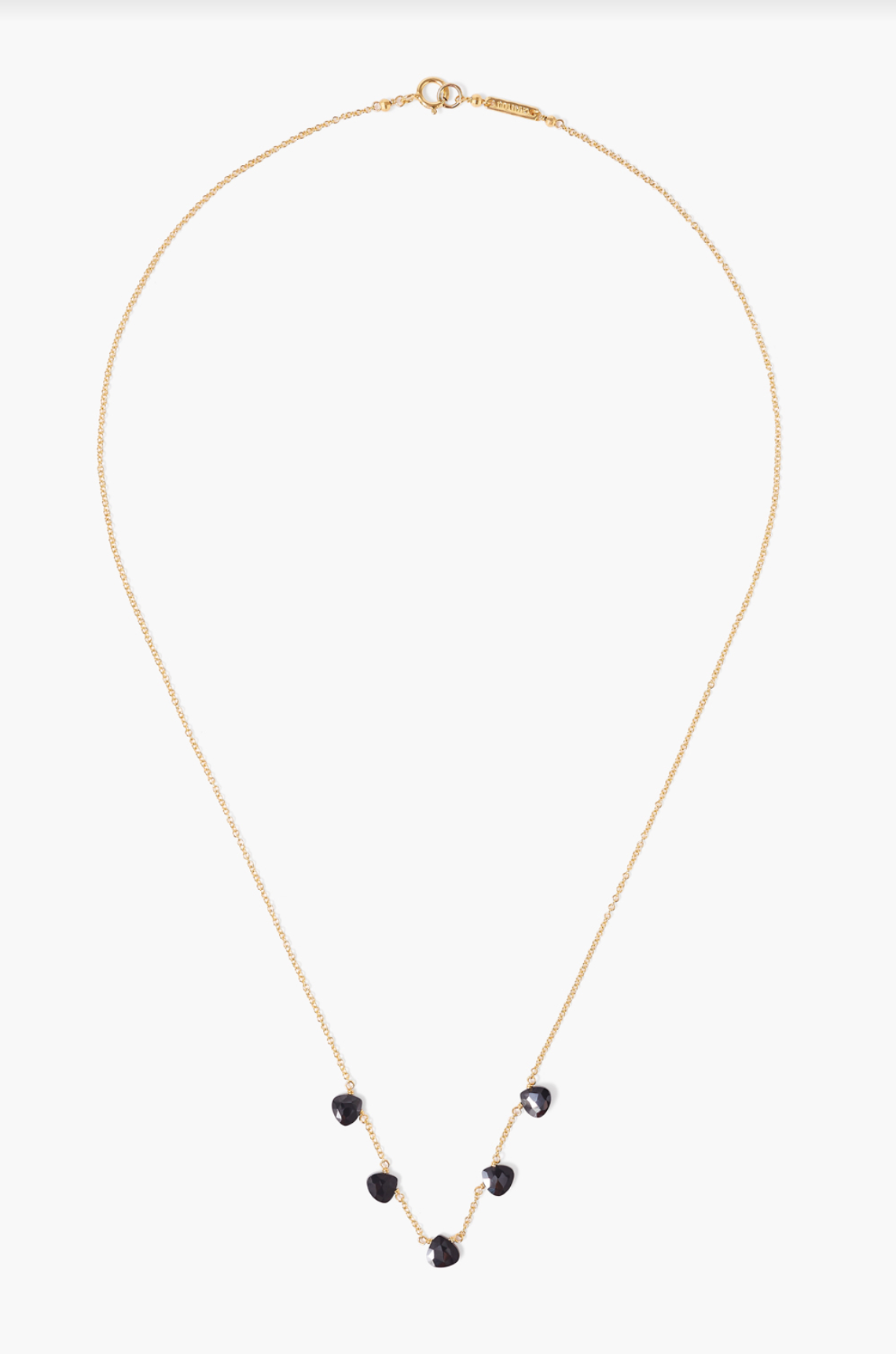DANGLE NECKLACE IN BLACK SPINEL - Romi Boutique
