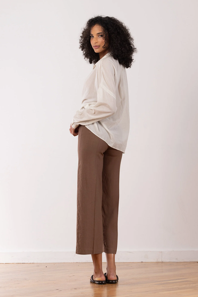ALEX LINEN PANT IN COGNAC