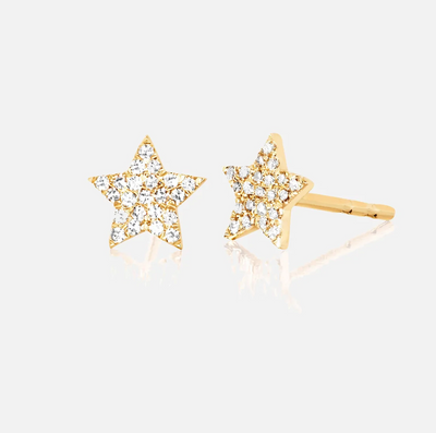 DIAMOND STAR STUD EARRING IN GOLD - Romi Boutique