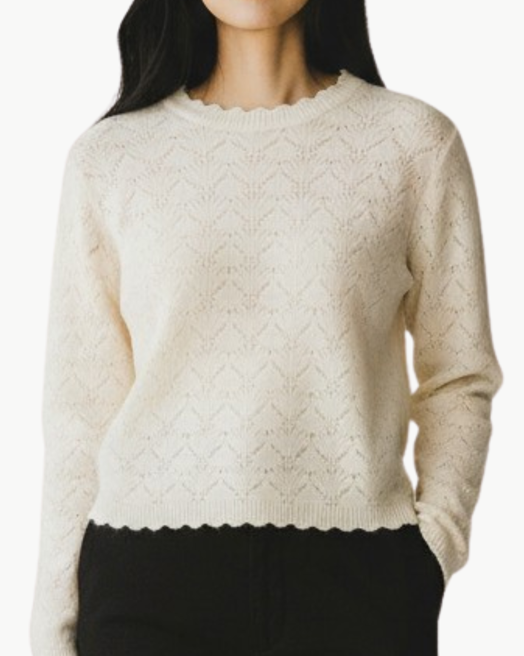 LEONETTE SWEATER IN ECRU