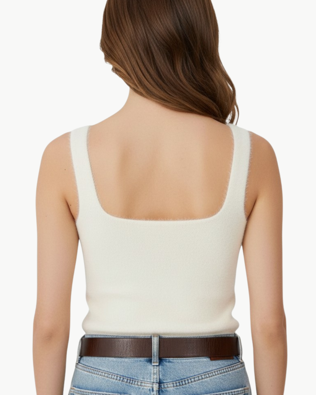 Autumn Cashmere BRUSHED SQUARE NECK TANK at Romi Boutique