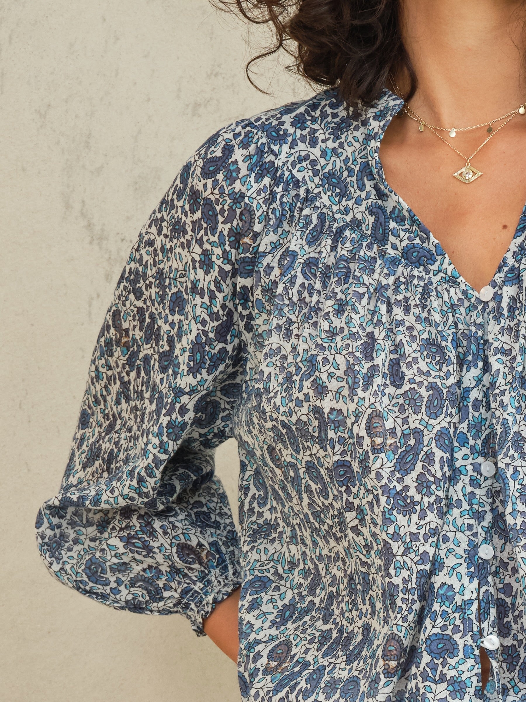 Mabe Esti Print Top at Romi Boutique