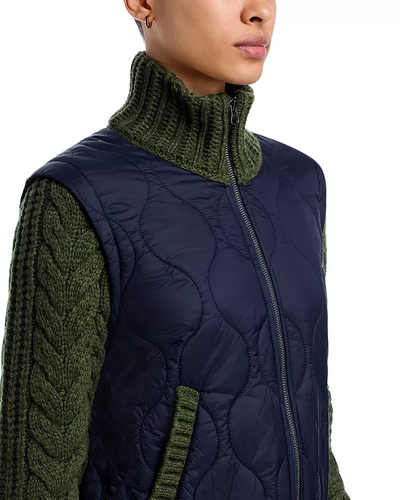 PATRA MIXED MEDIA JACKET IN NAVY/ARMY MELANGE