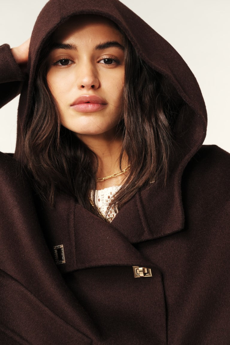 KOVE COAT IN CHOCOLAT - Romi Boutique