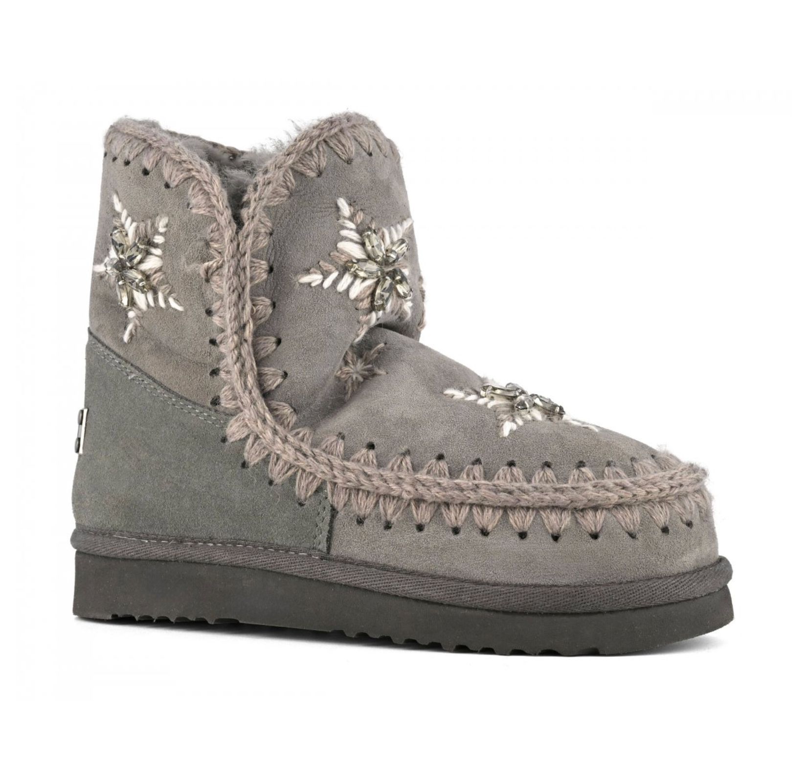 ESKIMO STARS AND RHINESTONES IN CHARCOAL - Romi Boutique