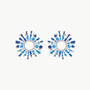 NICKHO REY White Rhodium & Blue Ombre Margaret Earrings at Romi Boutique