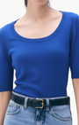 White & Warren CASHMERE SCOOP NECK TOP at Romi Boutique