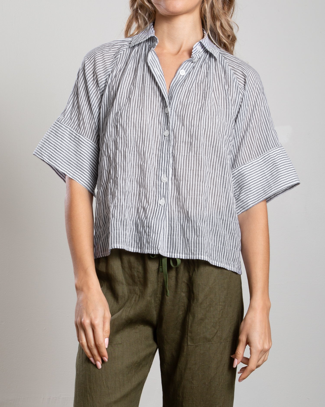 Halle Shirt In Marin Stripe