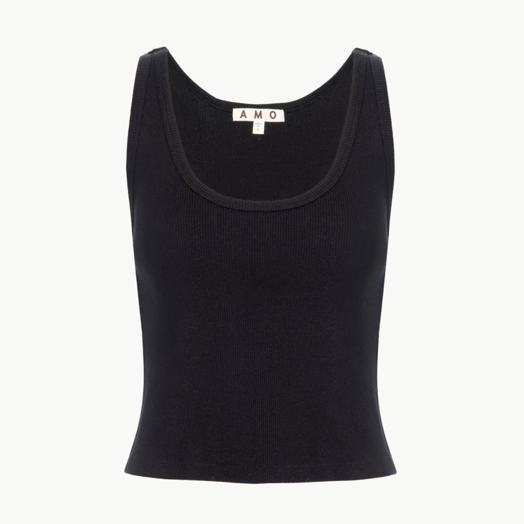 Amo CROP RIB TANK at Romi Boutique