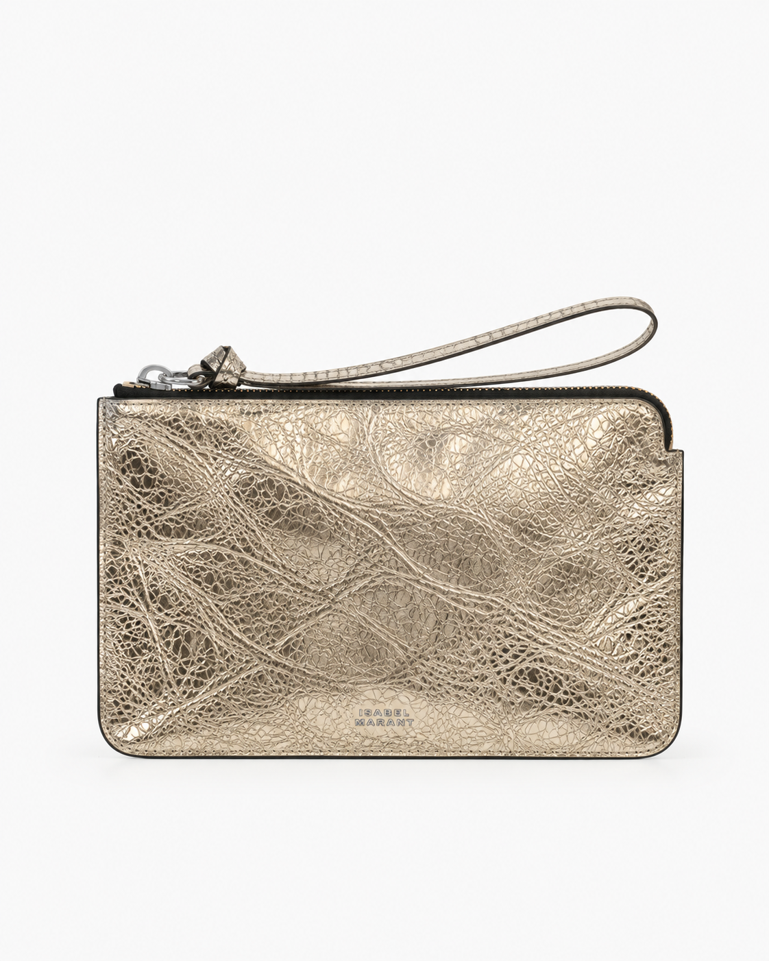 Textured Leather Flat Pouch