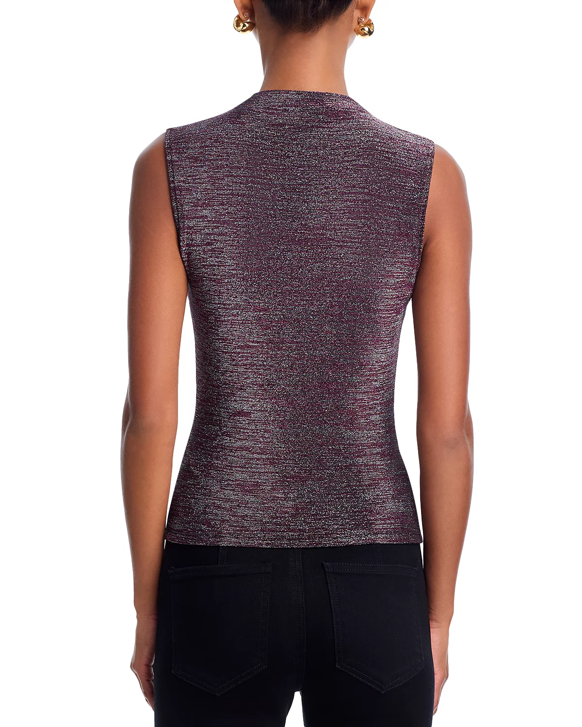 ALORA TOP IN SILVER/PINK SPACE