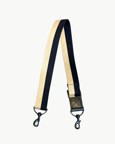 CANVAS STRAP IN BLACK/TAN