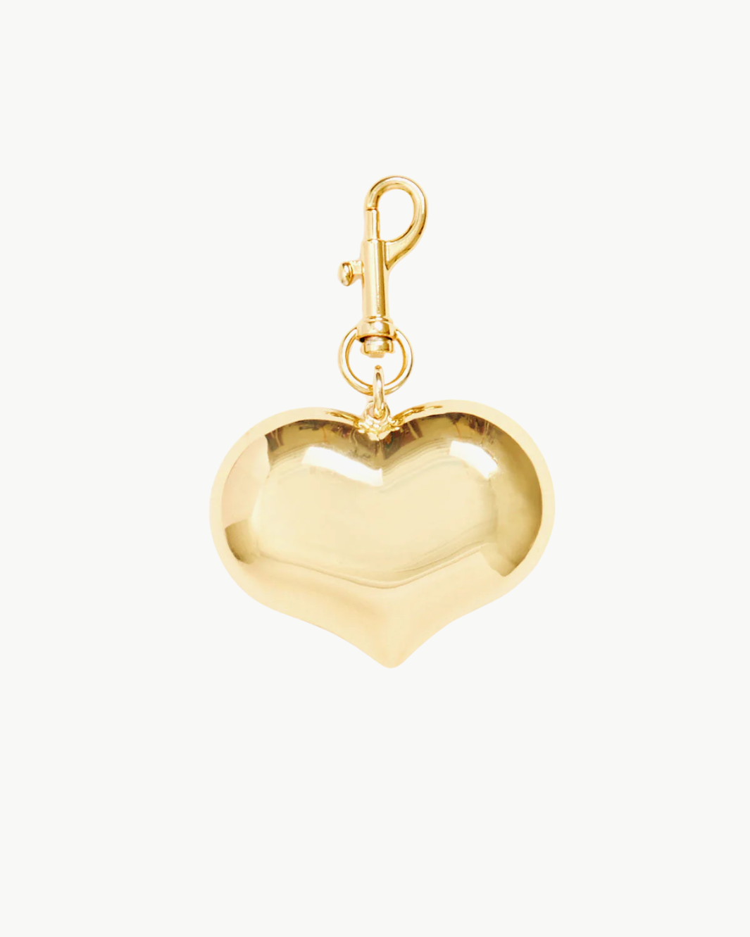 GRANDE MYLAR HEART FOB IN GOLD