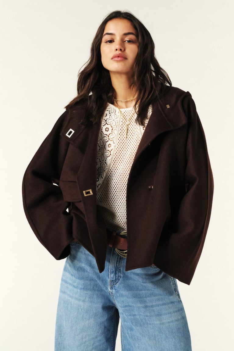KOVE COAT IN CHOCOLAT - Romi Boutique