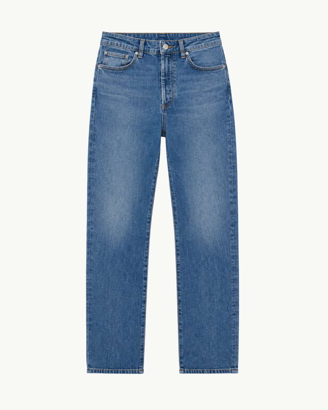 90s French High Rise Straight Jean
