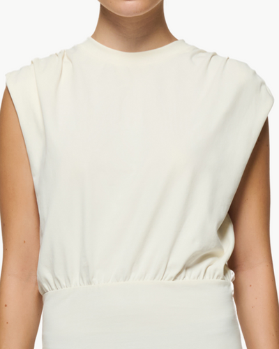 JAC MUSCLE TANK DRESS IN PORCELAIN