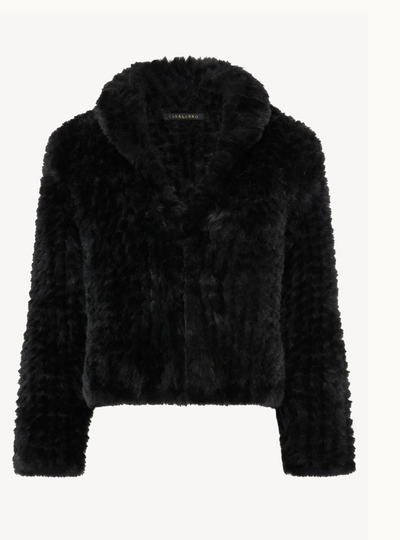 IVANNA FAUX FUR JACKET IN BLACK