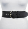 B. Belt ROUND BUCKLE BELT IN BLACK at Romi Boutique