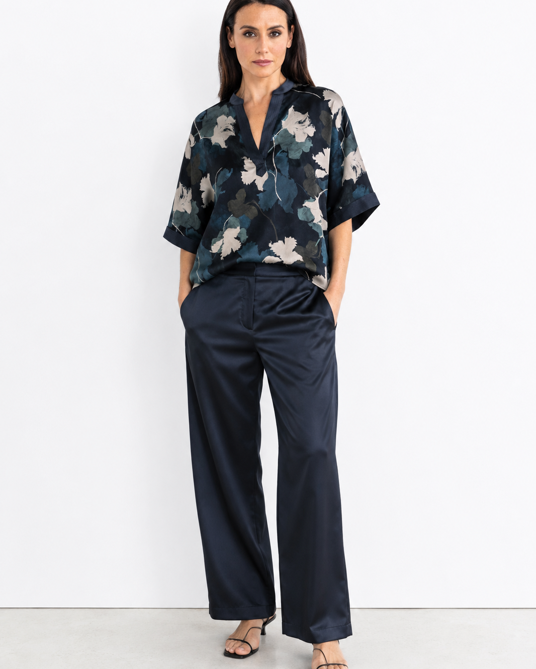 Go Silk Go Polo Top at Romi Boutique