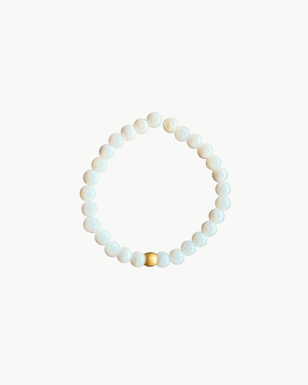 MARIT RAE CHARM BRACELET IN WHITE at Romi Boutique