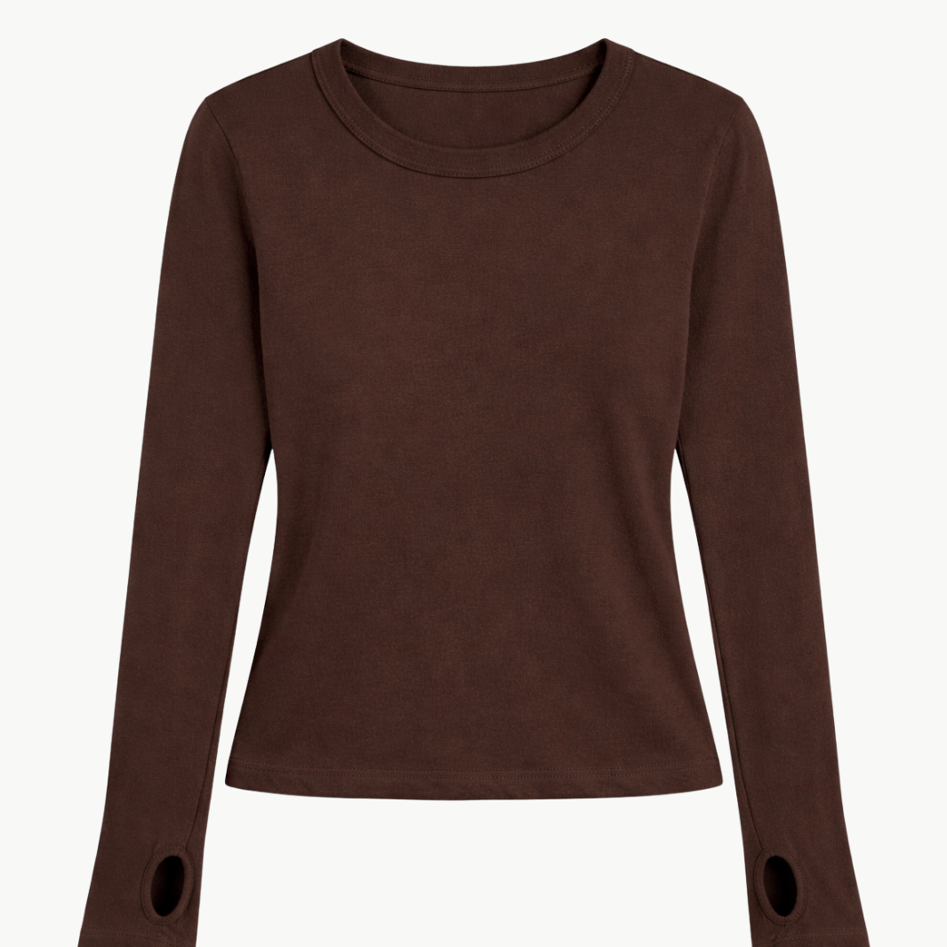 Enza Costa CASHMERE EASY CUFFED CREW at Romi Boutique