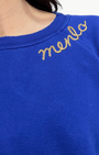 I Stole My Boyfriend's Shirt MENLO CREW SWEATSHIRT IN BLUE/GOLD at Romi Boutique