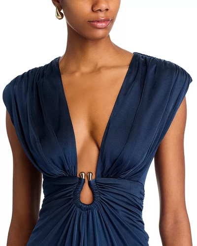 ARDEN DRESS IN SPRING NAVY