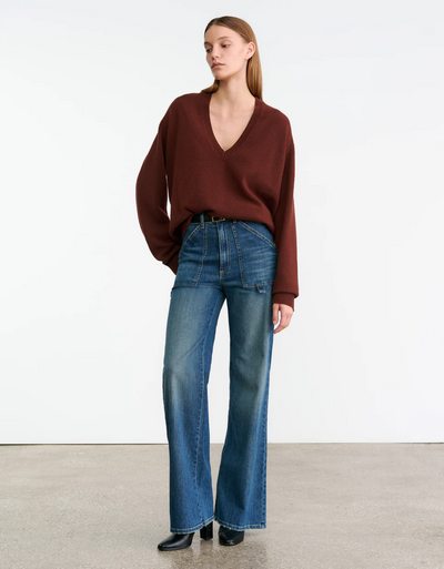 FERON SWEATER IN DARK RUST