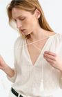 Nili Lotan CRISTO BLOUSE at Romi Boutique