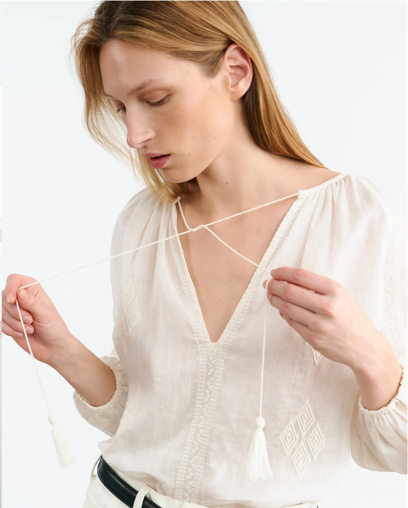 Nili Lotan CRISTO BLOUSE at Romi Boutique