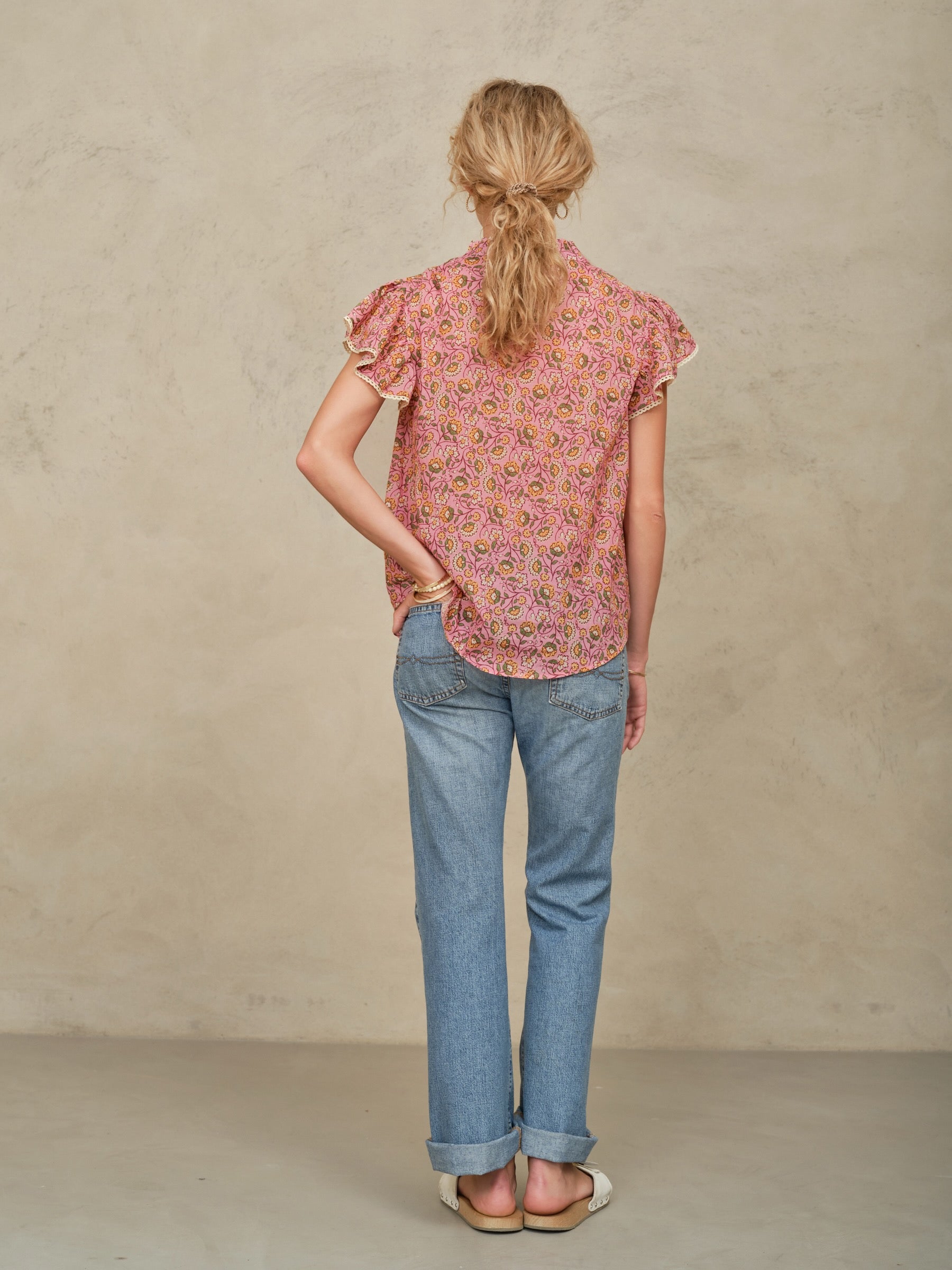 Mabe Ceci Short Sleeve Top at Romi Boutique
