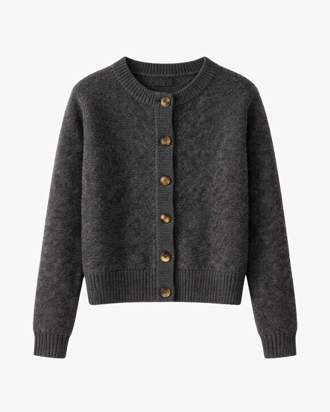 Minnie Rose CASHMERE SILK MARLED RELAXED CREW CARDI at Romi Boutique