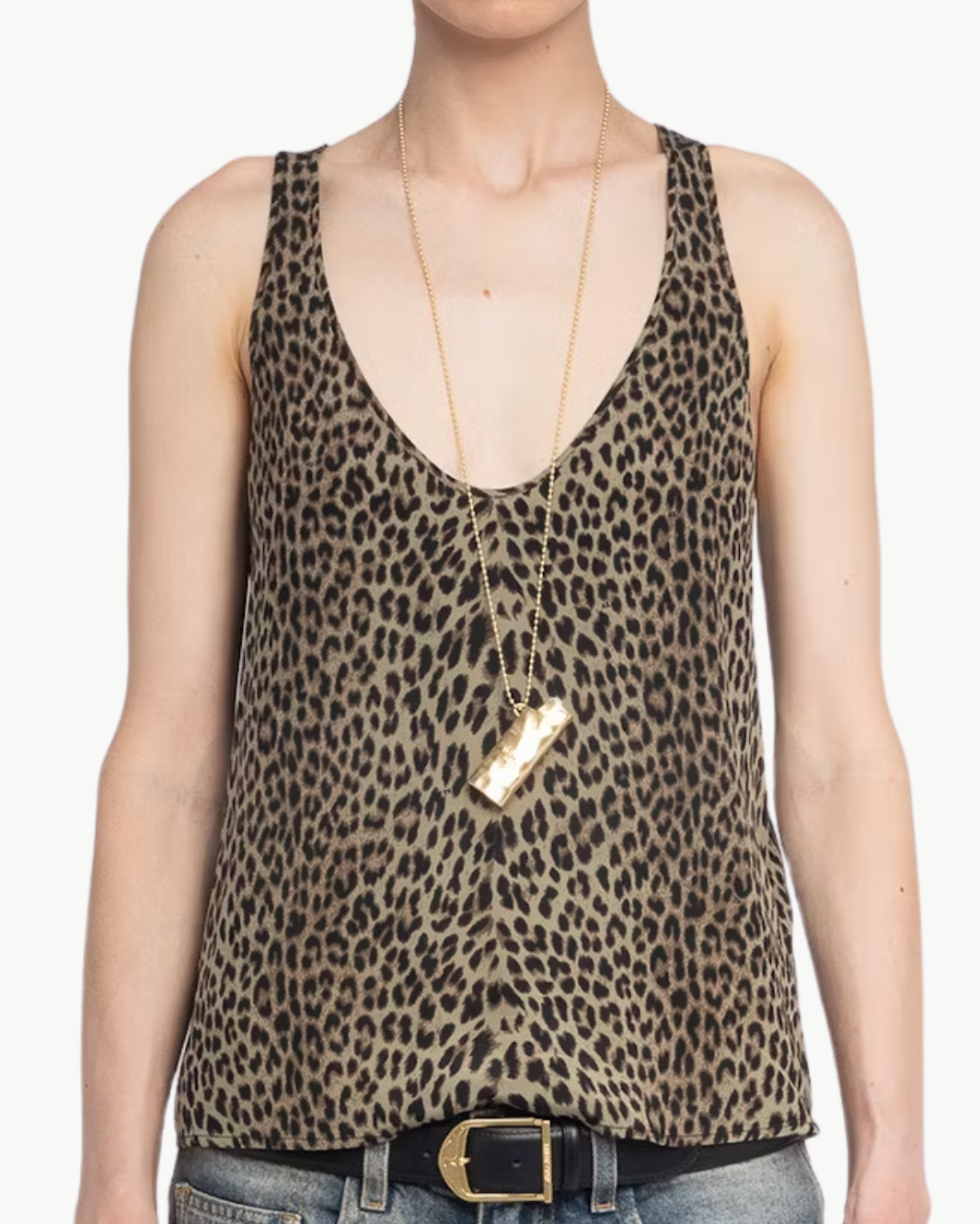 TARYSA TANK TOP IN LEAVES