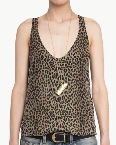 TARYSA TANK TOP IN LEAVES