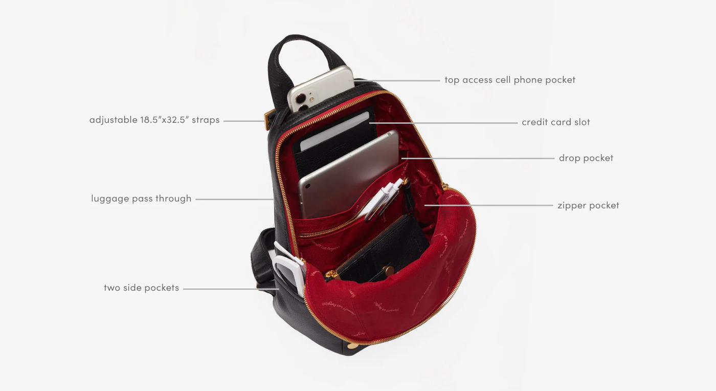 HUNTER MED IN BLACK/BRUSHED GOLD RED ZIP
