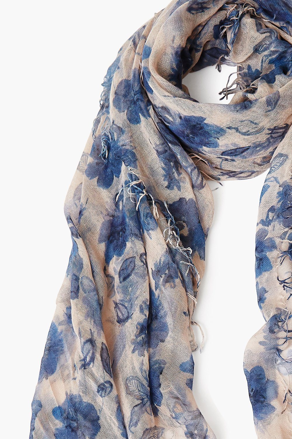 FRENCH FLORAL CASHMERE AND SILK SCARF IN JET STREAM - Romi Boutique