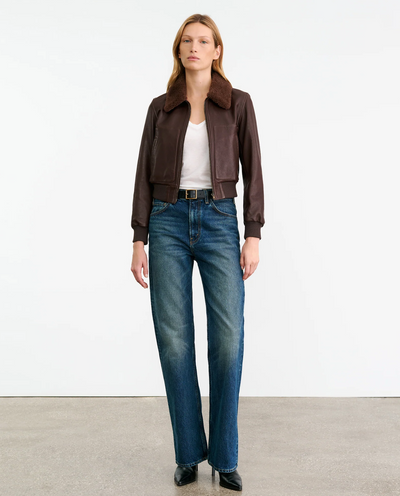 TOM LEATHER JACKET IN DARK BROWN