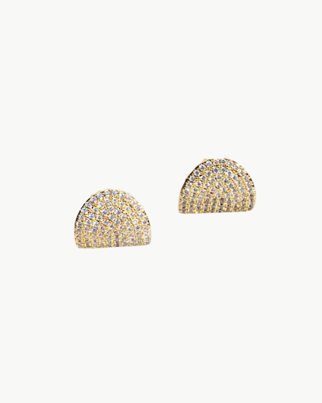 Gold Arc Stud Earrings