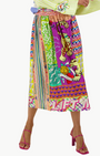 Me369 VANESSA PRINTED MIDI SKIRT at Romi Boutique